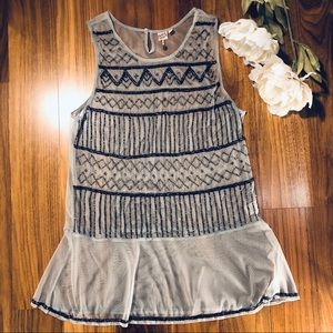 Gorgeous sheer beaded tank